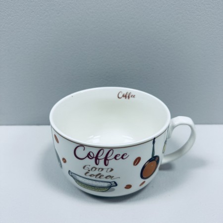 Чашка порцелянова  "Coffee good idea" 650 мл 12,2*9 см XXL S&T 3186