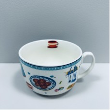 Чашка порцелянова  "Кухня" 650 мл 12,6*8,3 см XXL S&T 3185 декор ЧАШКА
