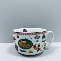 Чашка порцелянова  "Кухня" 650 мл 12,6*8,3 см XXL S&T 3185 декор МИСКИ