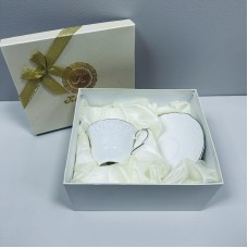 Чашка з блюдцем порцелянова "Біла ніч" 220 мл S&T 2340