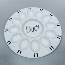 Блюдо керамічне для яєць "Enjoy" 26 см Stenson MC5086