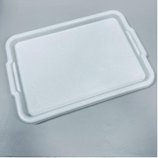 Піднос пластиковий 45*30*1,5 см прямокутний Горизонт 4444-101/К142 білий