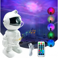 Проектор-нічник "Робот космонавт" зоряне небо, Bluetooth колонка з пультом керування XL-737/9597