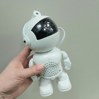 Проектор-нічник "Робот космонавт" зоряне небо, Bluetooth колонка з пультом керування XL-737/9597