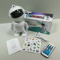 Проектор-нічник "Робот космонавт" зоряне небо, Bluetooth колонка з пультом керування XL-737/9597