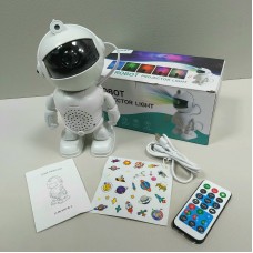 Проектор-нічник "Робот космонавт" зоряне небо, Bluetooth колонка з пультом керування XL-737/9597