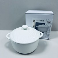 Горщик для запікання з кришкою 18см/600 мл Wilmax Slatestone White WL-661540/A