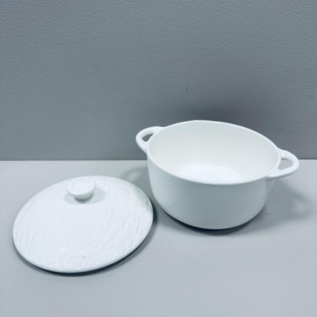 Горщик для запікання з кришкою 18см/600 мл Wilmax Slatestone White WL-661540/A