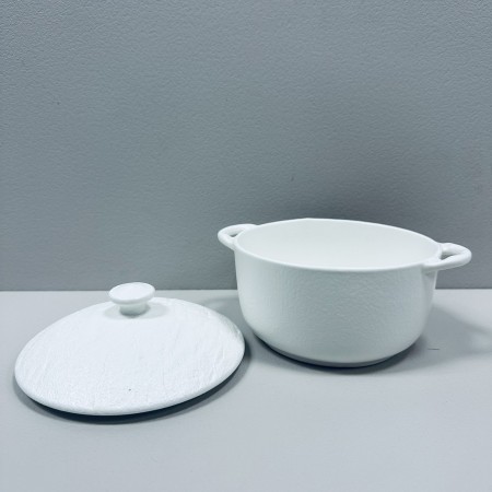 Горщик для запікання з кришкою 18см/600 мл Wilmax Slatestone White WL-661540/A
