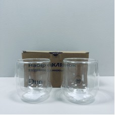 Набір склянок з подвійною стінкою Duo 260 мл 2 шт S&T 201-6