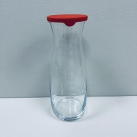 Графін скляний з силіконовою кришкою 25 см 1180 мл Pasabahce Amphora 43813 ЧЕРВОНИЙ