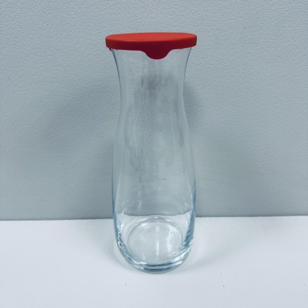 Графін скляний з силіконовою кришкою 25 см 1180 мл Pasabahce Amphora 43813 ЧЕРВОНИЙ