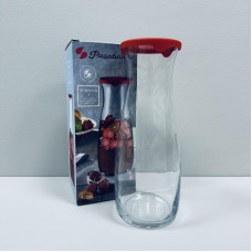 Графін скляний з силіконовою кришкою 25 см 1180 мл Pasabahce Amphora 43813 ЧЕРВОНИЙ