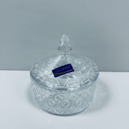 Цукорниця з кришкою скляна 13х12,5 см Olens 6366