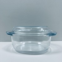 Каструля скляна овальна зі скляною кришкою 1 л A-Plus 4008