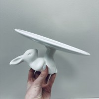 Підставка для торта/паски керамічна Кролик 21,7х9,7 см BonaDi 304-033