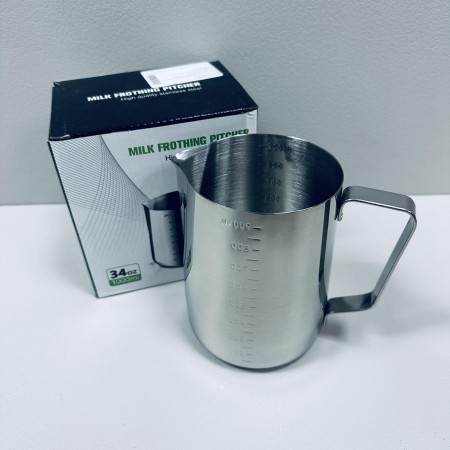 Молочник з нержавіючої сталі без кришки з мірною шкалою 1 л Stenson R92698-1,0