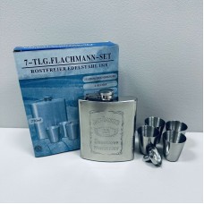 Фляга з чарками і лійкою 210 мл нержавіюча сталь A-PLus 210 (7G) / 8156