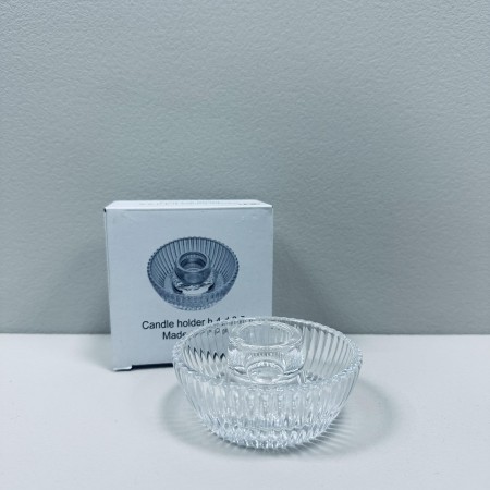 Підсвічник скляний h-4 см, d-8,5 см "Свінг" Olens 8030-371