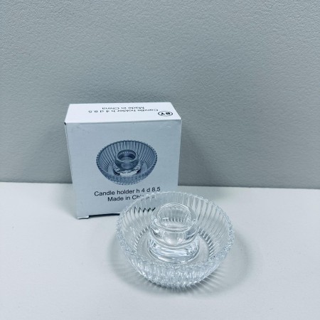 Підсвічник скляний h-4 см, d-8,5 см "Свінг" Olens 8030-371