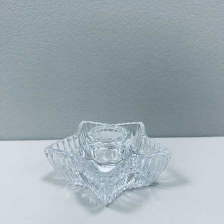 Підсвічник скляний h-4 см, 9х9 см "Зірка" Olens 8030-370