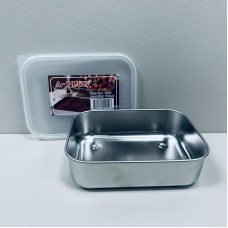 Лоток із нержавіючої сталі з кришкою 700 мл 16,6х12,8х3,5 см A-Plus 2210