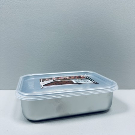 Лоток із нержавіючої сталі з кришкою 700 мл 16,6х12,8х3,5 см A-Plus 2210