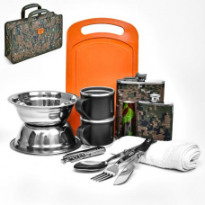 Набір туристичний для мисливця/рибалки в кейсі 13 предметів "Ukraine" Stenson R31002 