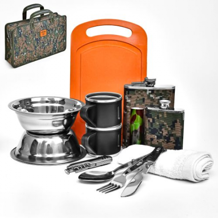 Набір туристичний для мисливця/рибалки в кейсі 13 предметів "Ukraine" Stenson R31002 