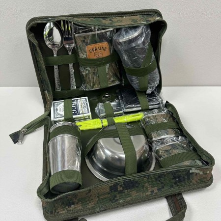 Набір туристичний для мисливця/рибалки в кейсі 15 предметів "Ukraine" Stenson R31007