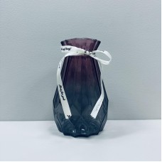 Ваза скляна h-17,7 см, d-8 см Viva Berryl 6841686 бордово-сіра