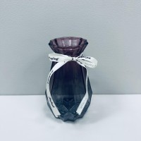 Ваза скляна h-17,7 см, d-8 см Viva Berryl 6841686 бордово-сіра