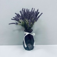 Ваза скляна h-17,7 см, d-8 см Viva Berryl 6841686 бордово-сіра