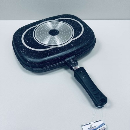 Сковорода гриль з мармуровим покриттям 34 х 25 х 4,8 см Bohmann BH-1700-34-MRB