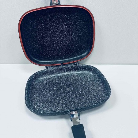 Сковорода гриль з мармуровим покриттям 34 х 25 х 4,8 см Bohmann BH-1700-34-MRB