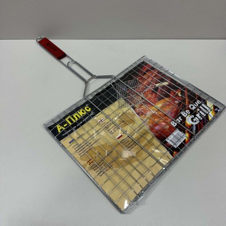 Решітка для грилю з хромованої сталі 40,5х30х2 см A-Plus 1840