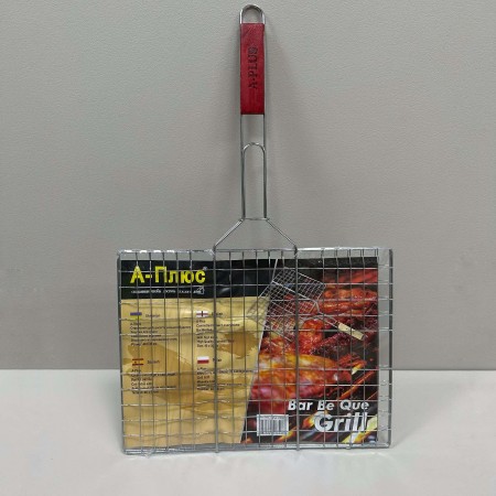 Решітка для грилю з хромованої сталі 40,5х30х2 см A-Plus 1840