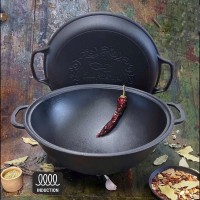 Казан чавунний  з кришкою-сковородою 12 л Maysternya V12СР 