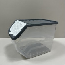 Контейнер пластиковий для зберігання овочів та речей 30х22,5х23,5 см Poly Time E-395 сірий з білим