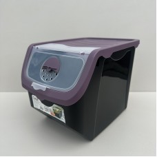 Контейнер для овочів пластиковий 12 л 23,5*32,5*23,5 см Hobby Life 02 1506 чорний з фіолетовим