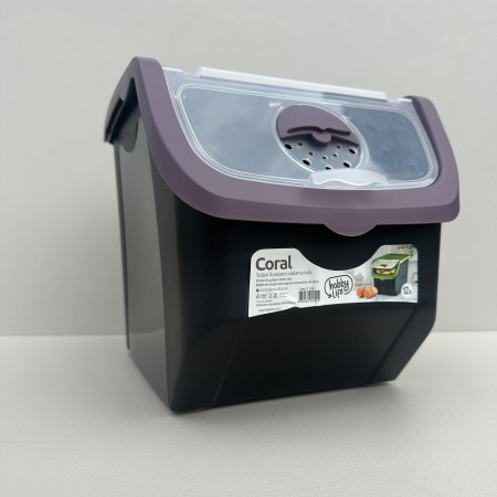 Контейнер для овочів пластиковий 12 л 23,5*32,5*23,5 см Hobby Life 02 1506 чорний з фіолетовим