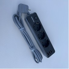 Мережевий подовжувач 3 м на 3 розетки, 3 USB-А і 1 USB-C порт Borofone BAC8 16643