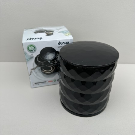 Скринька для зберігання ювелірних виробів та біжутерії 4 відділення Dunya Plastik 07414 чорна