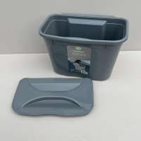 Підвісний контейнер для сміття з кришкою 27,5х17,5х17,7 см Poly Time E-561 сірий