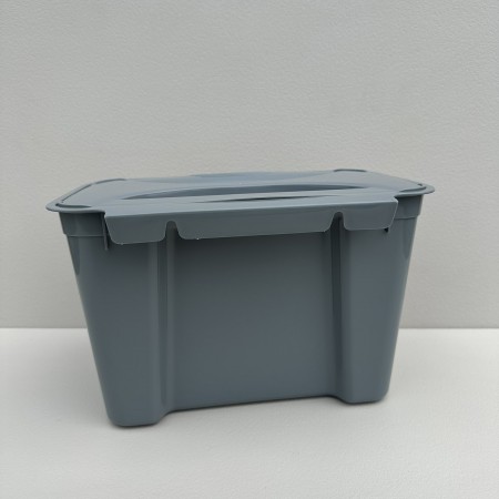 Підвісний контейнер для сміття з кришкою 27,5х17,5х17,7 см Poly Time E-561 сірий