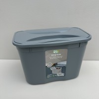 Підвісний контейнер для сміття з кришкою 27,5х17,5х17,7 см Poly Time E-561 сірий