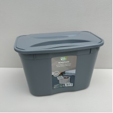 Підвісний контейнер для сміття з кришкою 27,5х17,5х17,7 см Poly Time E-561 сірий