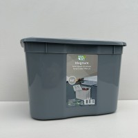 Підвісний контейнер для сміття з кришкою 27,5х17,5х17,7 см Poly Time E-561 сірий