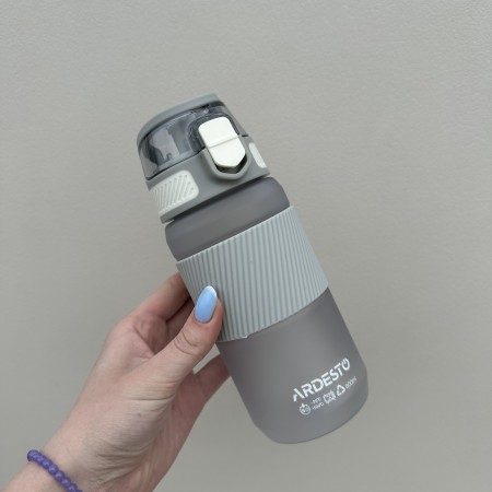 Пляшка для води пластикова 600 мл Ardesto Spring  AR2260SG сіра