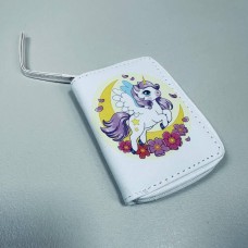 Гаманець дитячий "Єдиноріг з квітами" 13,3х10х2,5 см A-Plus 2079 білий